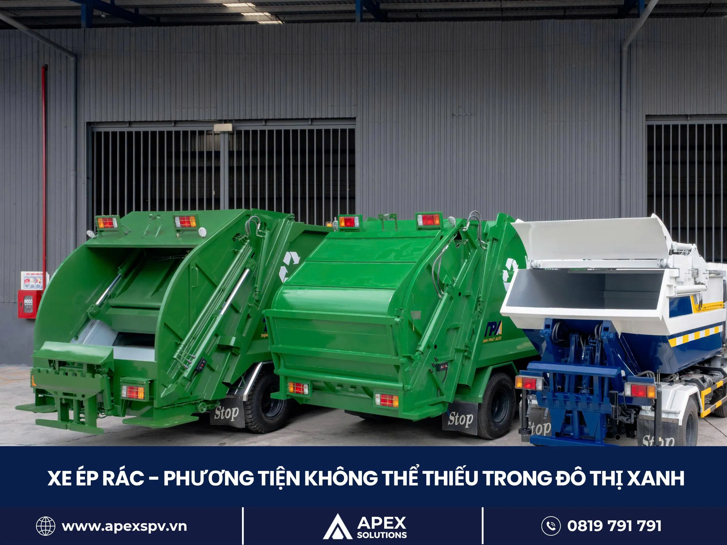 Xe ép rác là phương tiện không thể thiếu trong đô thị xanh