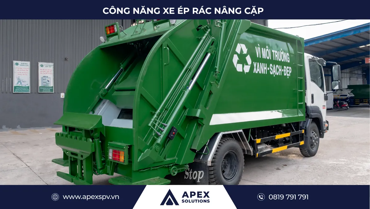 Công Năng Nổi Bật Của Xe Ép Rác Nâng Cặp Trong Quản Lý Chất Thải Đô Thị