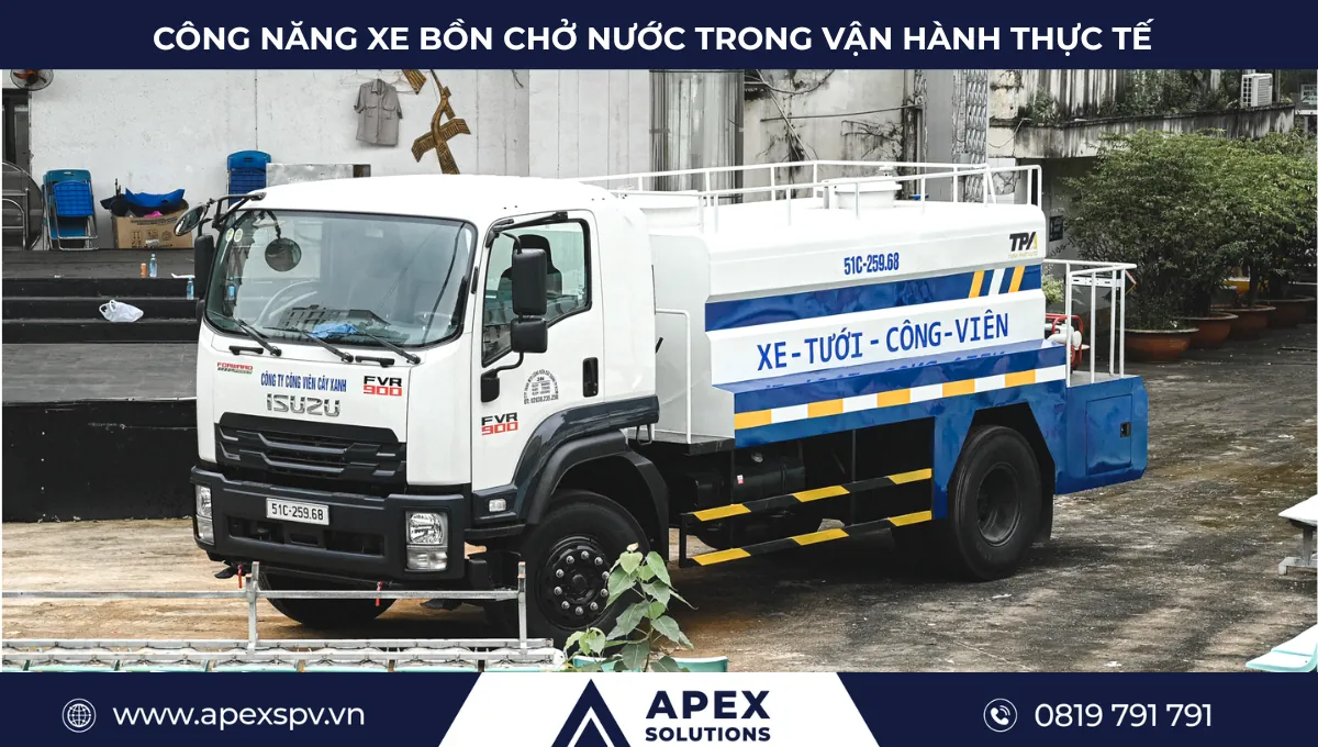 Phân tích chuyên sâu công năng của xe bồn chở nước trong vận hành thực tế